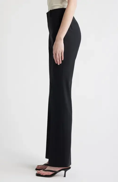 Theory Theory Stretch Wool Trousers in Black — Women Winter black Pants
