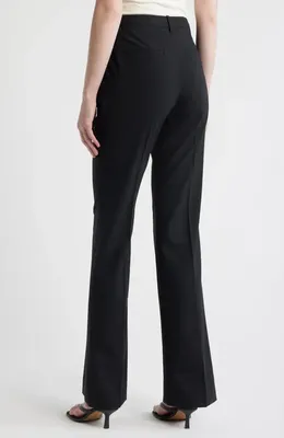 Theory Theory Stretch Wool Trousers in Black — Women Winter black Pants