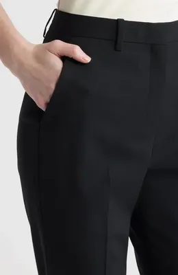 Theory Theory Stretch Wool Trousers in Black — Women Winter black Pants
