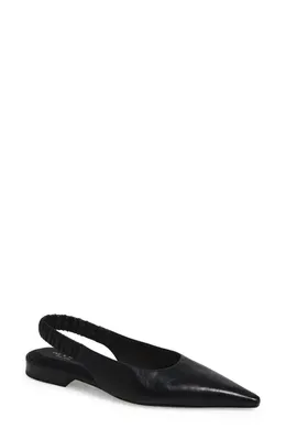 rag & bone rag & bone Mercer Pointed Toe Slingback Flat in Black — Women Winter black Shoes