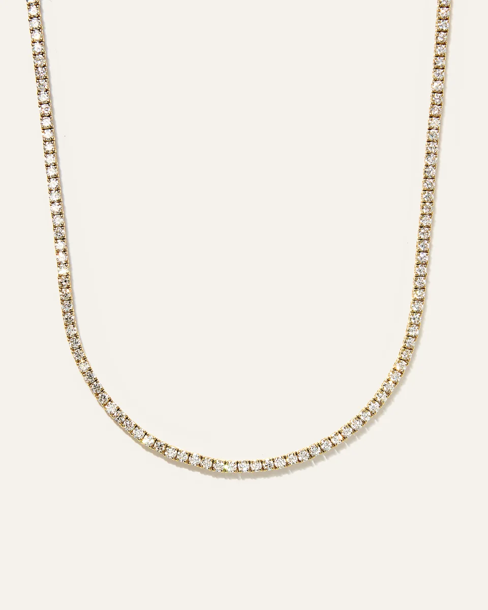 Quince Quince Women's 14K Gold Lab Grown Diamond Tennis Necklace 7ctw in Yellow Gold — Women Spring yellow Accessories
