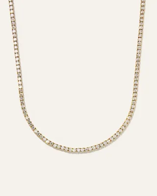 Quince Quince Women's 14K Gold Lab Grown Diamond Tennis Necklace 7ctw in Yellow Gold — Women Spring yellow Accessories