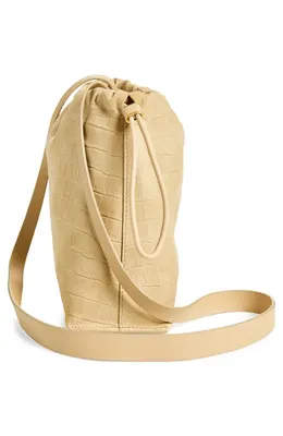Vince Vince Sarai Croc Embossed Leather Crossbody Bag in Marzipan — Women Spring beige Hand Bags