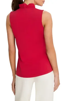 NIC+ZOE NIC+ZOE Ruffle Around Tank in True Red — Women Autumn red Tops
