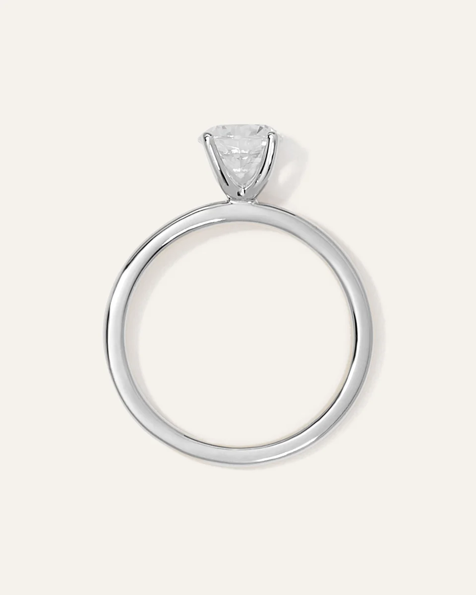 Quince Quince Women's Lab Grown Diamond Round Comfort Fit Engagement Ring 1ct in Platinum — Women Summer white Accessories