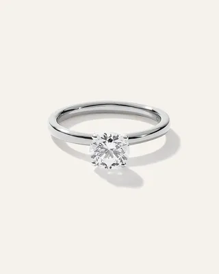 Quince Quince Women's Lab Grown Diamond Round Comfort Fit Engagement Ring 1ct in Platinum — Women Summer white Accessories