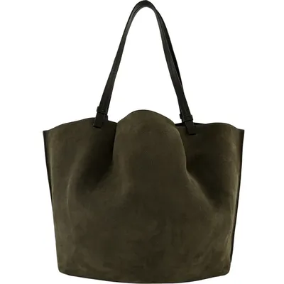 Vince Vince Ava Leather Tote in Herba — Women Autumn khaki Hand Bags