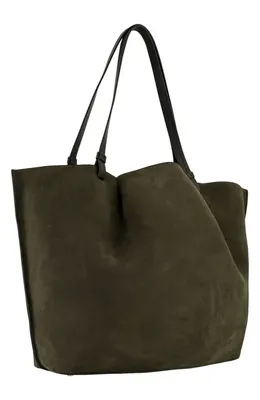 Vince Vince Ava Leather Tote in Herba — Women Autumn khaki Hand Bags