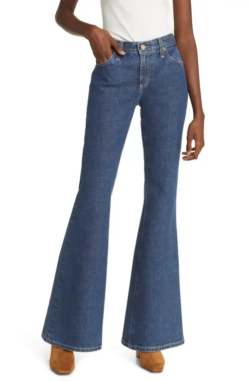 AG AG Angeline Mid Rise Flare Jeans in Lake Blue — Women Summer blue Pants