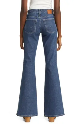 AG AG Angeline Mid Rise Flare Jeans in Lake Blue — Women Summer blue Pants