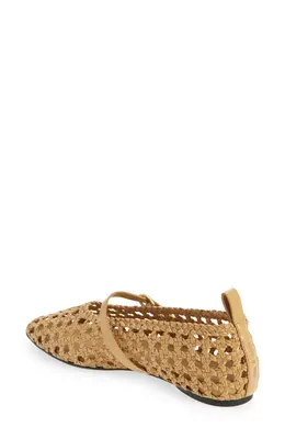 rag & bone rag & bone Spire Woven Mary Jane Flat in Dark Natural — Women Autumn camel Shoes