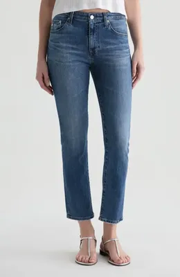 AG AG Mari Ankle Slim Straight Leg Jeans in 15 Years Prague — Women Summer blue Pants