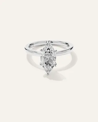 Quince Quince | Women's Lab Grown Diamond Marquise Comfort Fit Engagement Ring 2ct in Platinum — Women Summer white Accessories