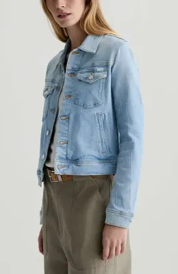 AG AG Robyn Stretch Denim Jacket in Kings River — Women Summer silver Outerwear