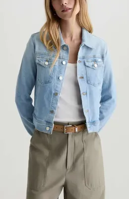 AG AG Robyn Stretch Denim Jacket in Kings River — Women Summer silver Outerwear