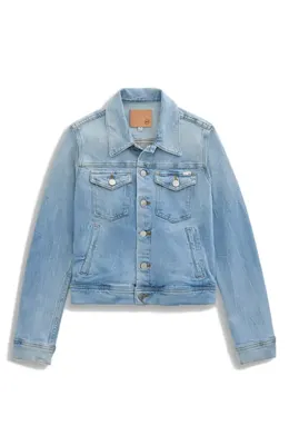 AG AG Robyn Stretch Denim Jacket in Kings River — Women Summer silver Outerwear