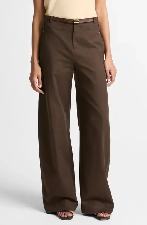 Vince Vince Cotton Utility Wide Leg Pants in Willow — Women Autumn grey Pants