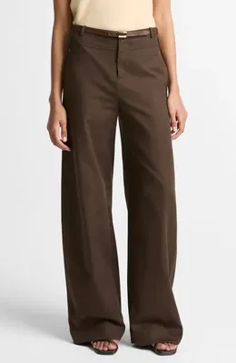 Vince Vince Cotton Utility Wide Leg Pants in Willow — Women Autumn grey Pants