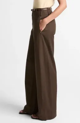 Vince Vince Cotton Utility Wide Leg Pants in Willow — Women Autumn grey Pants
