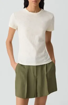 Theory Theory 2 Nebulous Organic Cotton Tiny Tee in Lemongrass - 2Eo — Women Spring white Tops