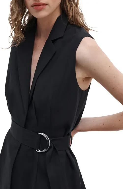 rag & bone rag & bone Mandi Belted Vest in Black — Women Winter black Vests