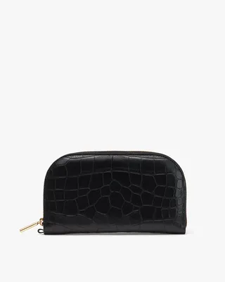Cuyana Duo Zip Wallet (Croco) in black — Winter black Bags