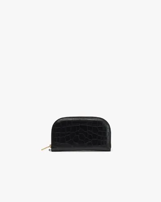 Cuyana Duo Zip Wallet (Croco) in black — Winter black Bags