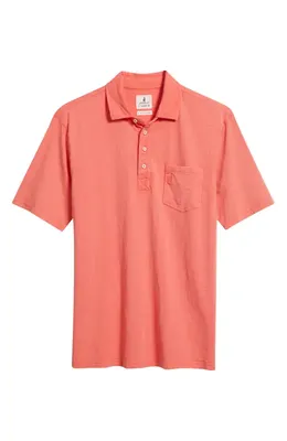 johnnie-O johnnie-O Coastal Wash Original Pocket Polo in Cranberry — Men Spring coral Tops