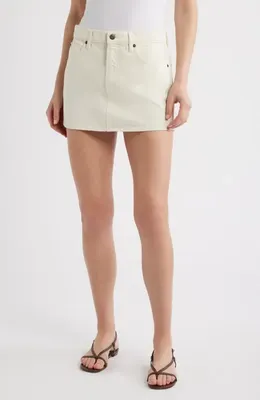 FRAME FRAME The Denim Miniskirt in Shell — Women Spring ivory Skirts