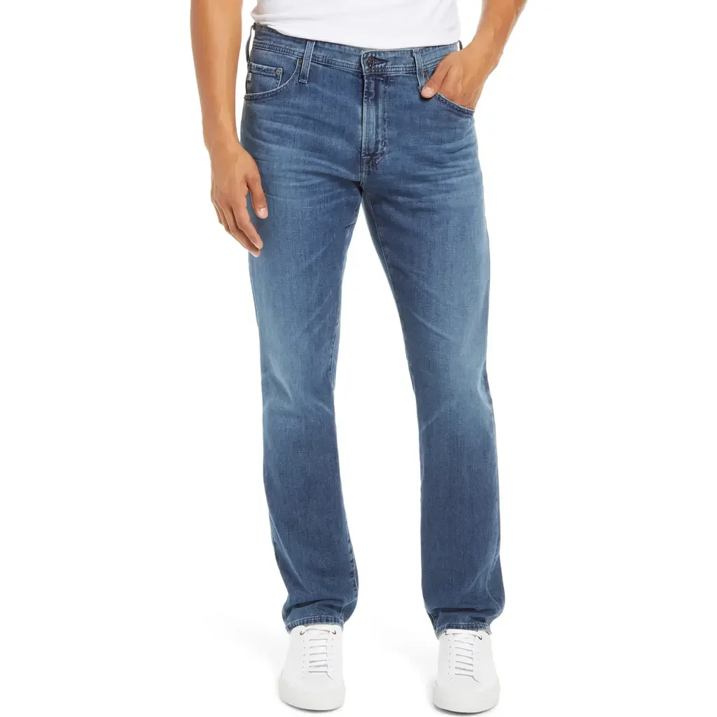 AG AG Everett Slim Straight Leg Jeans in 11 Years Stonehenge — Men Summer blue Pants