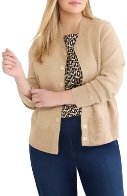 NIC+ZOE NIC+ZOE Knit Bomber Jacket in Jute — Women Autumn beige Outerwear