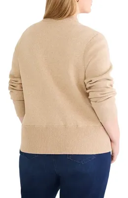 NIC+ZOE NIC+ZOE Knit Bomber Jacket in Jute — Women Autumn beige Outerwear