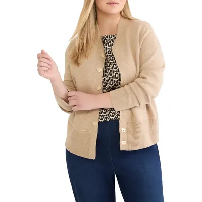 NIC+ZOE NIC+ZOE Knit Bomber Jacket in Jute — Women Autumn beige Outerwear