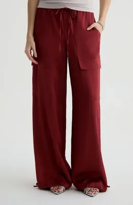AG AG Atwater Wide Leg Pants in Adobe Clay — Women Autumn burgundy Pants