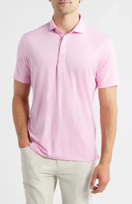johnnie-O johnnie-O Birdie Classic Fit Performance Polo in Porto Pink — Men Spring pink Tops