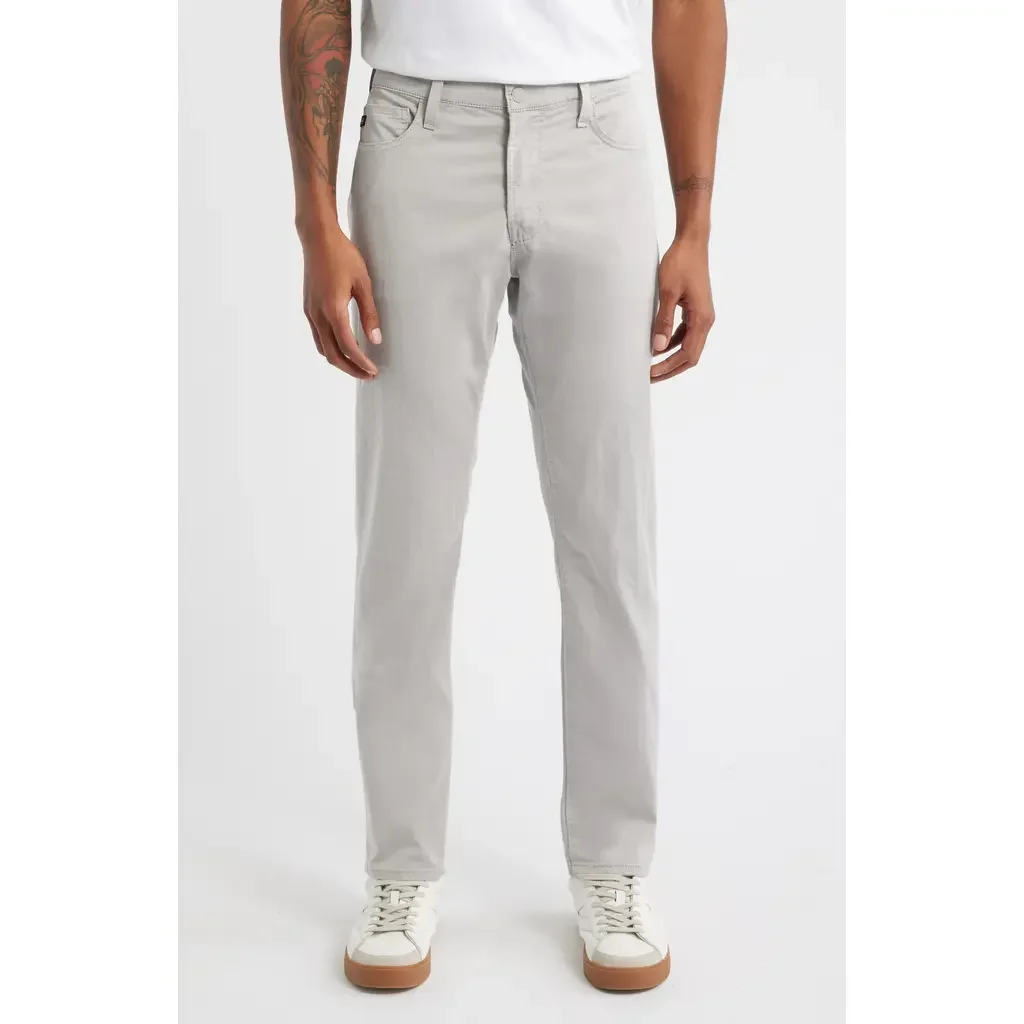 AG AG Tellis Airluxe™ Commuter Performance Sateen Slim Fit Pants in Glacier Mist — Men Autumn silver Pants