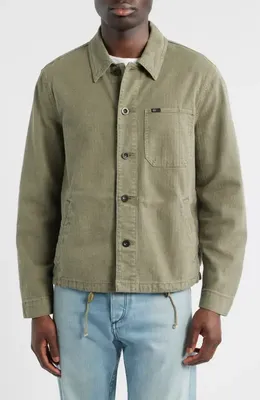 AG AG George Utility Shirt Jacket in Dusty Sage — Men Autumn green Outerwear