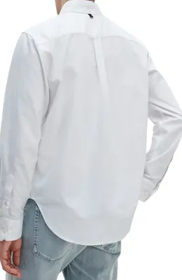 rag & bone rag & bone Classic Fit Oxford Button-Down Shirt in White — Men Winter white Tops