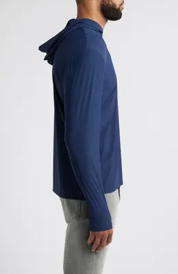 johnnie-O johnnie-O Maxwell Hooded Long Sleeve T-Shirt in Navy — Men Winter navy Tops