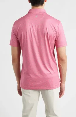 johnnie-O johnnie-O Tini Dancer Martini Print Featherweight Performance Polo in Pink Lemonade — Men Spring pink Tops