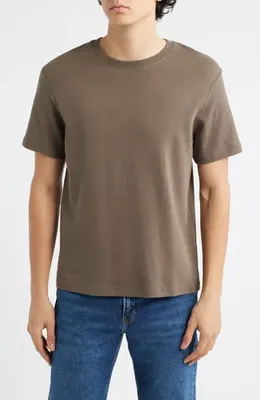 FRAME FRAME Duo Fold Cotton T-Shirt in Mocha — Men Autumn brown Tops