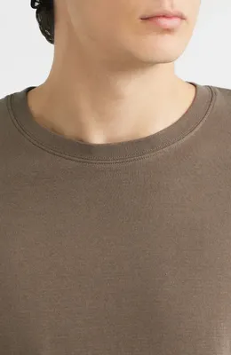 FRAME FRAME Duo Fold Cotton T-Shirt in Mocha — Men Autumn brown Tops