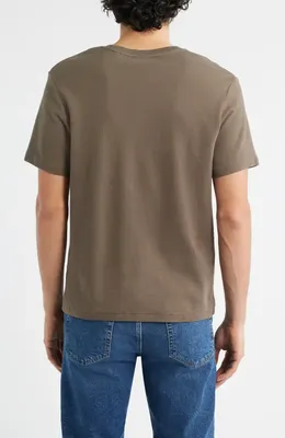 FRAME FRAME Duo Fold Cotton T-Shirt in Mocha — Men Autumn brown Tops