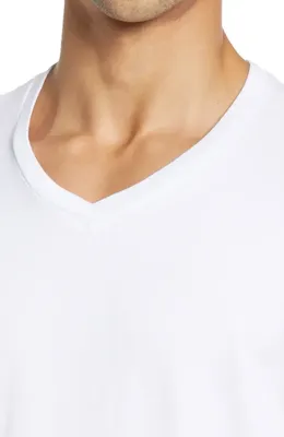 AG AG Bryce V-Neck T-Shirt in True White — Men Winter white Tops
