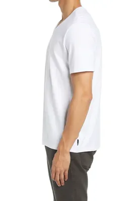 AG AG Bryce V-Neck T-Shirt in True White — Men Winter white Tops