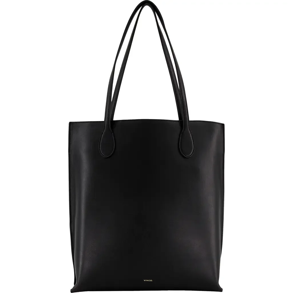 Vince Vince Athene Leather Tote in Black — Women Winter black Accessories