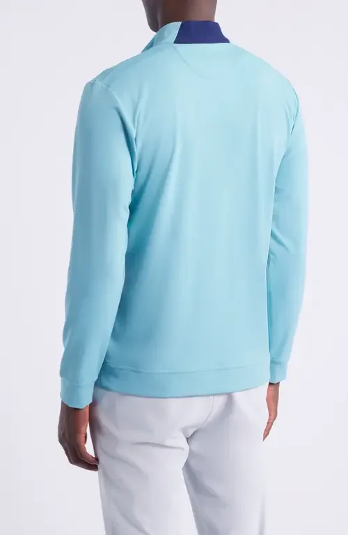 johnnie-O johnnie-O Quarter Zip Pullover in Tropical — Men Summer green Tops