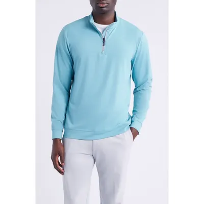 johnnie-O johnnie-O Quarter Zip Pullover in Tropical — Men Summer green Tops