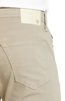 AG AG Everett Stretch Sateen Slim Straight Pants in Pebble Creek — Men Autumn beige Trousers & Chinos