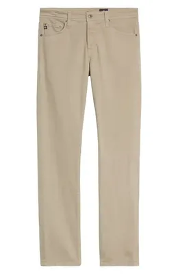 AG AG Everett Stretch Sateen Slim Straight Pants in Pebble Creek — Men Autumn beige Pants